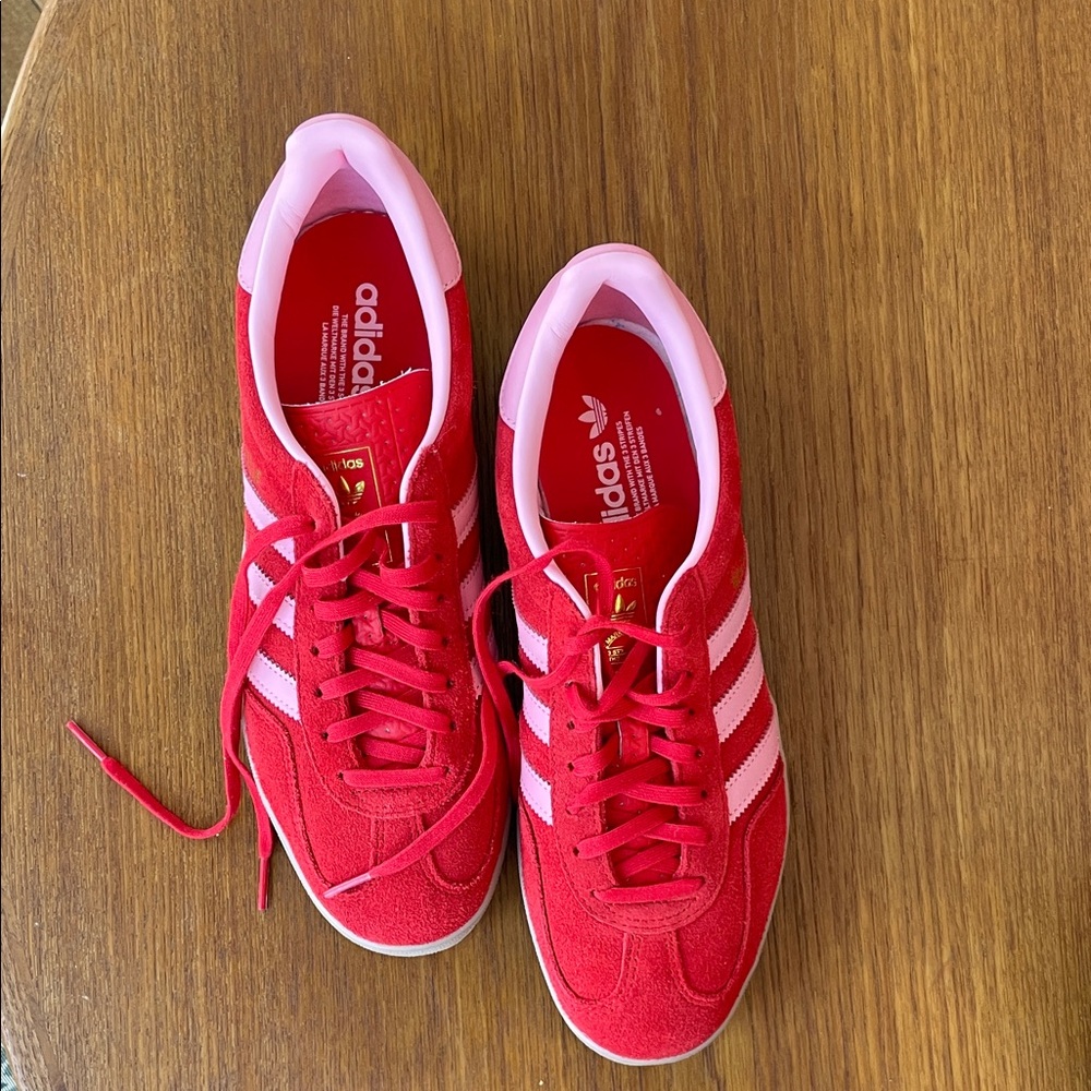 adidas Red & Pink Suede Gazelle Sneakers - Picture 4 of 4